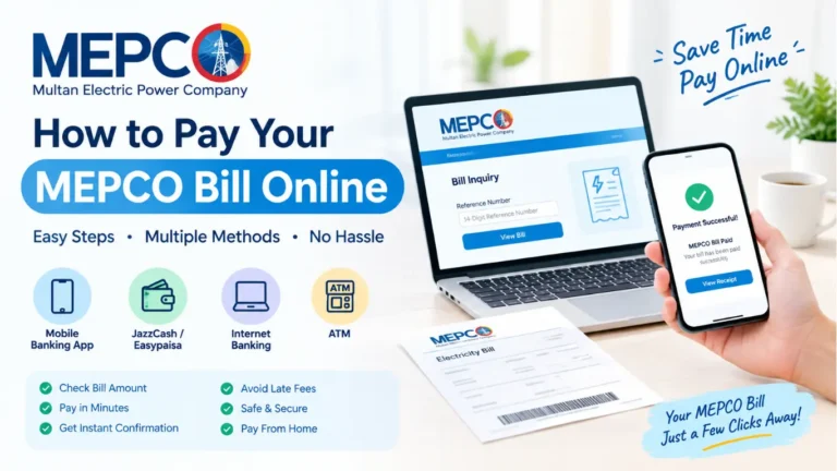 How to Pay MEPCO Online Bill